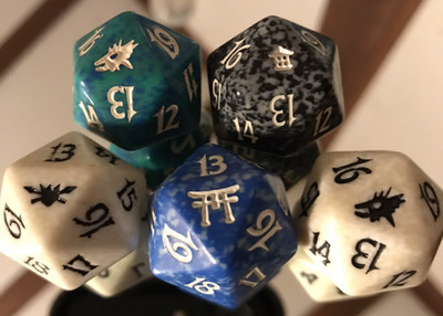 VINTAGE MTG Magic the Gathering Spindown D20 Lifecounter FATPACK Dice Set RARE
