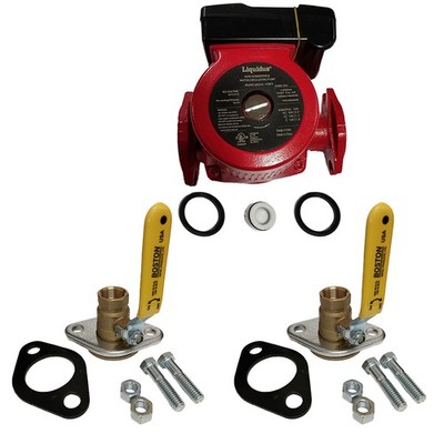 Liquidus 15-6SFC 3 Speed Circulator Pump w/ FNPT Flanged Ball Valves [1'']