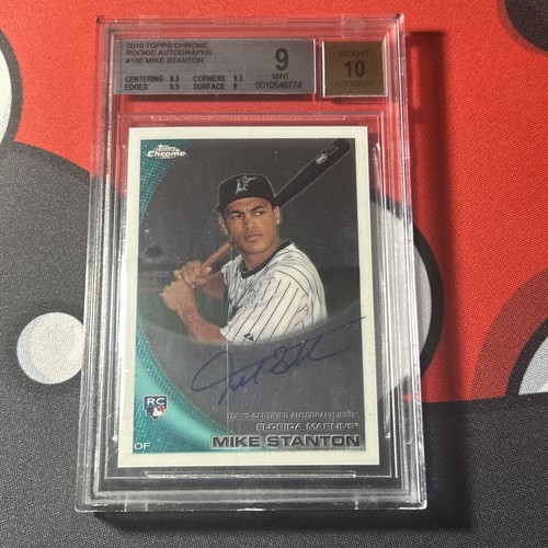 Mike Stanton [Autograph] #190 2010 Topps Chrome card