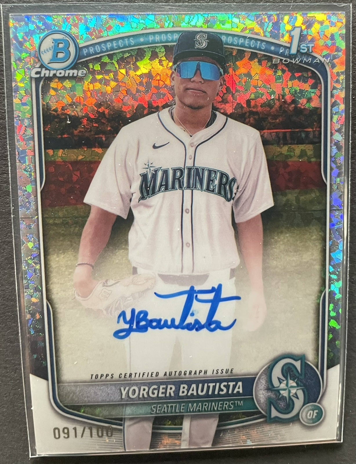 2025 Bowman Chrome Auto Yorger Bautista #CPA-YB Mini-Diamond Refractor /100