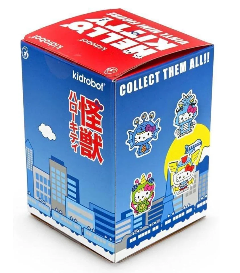 Kidrobot Hello Kitty Kaiju 3" Figure Mechazoar Knight (Blue) New Mini Vinyl - Image 3 of 3