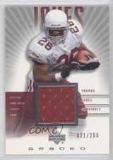 2002 Upper Deck Graded Game Jersey 71/200 Thomas Jones #G1-TJ 0a1