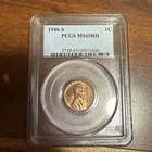 1946-S Lincoln Wheat Cent PCGS MS 65 RED