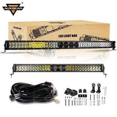 AUXBEAM 42'' +32'' LED Light Bar Combo Offroad Truck Driving Spot Fog Lamp SUV ATV