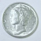 1945 Mercury Dime. Choice/Gem BU , Brilliant Uncirculated 90% Silver #10431