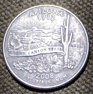 2008-D Arizona State Quarter 25C Business Strike Denver Copper