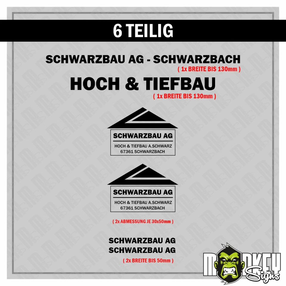 Firma Beschriftung nach Wunsch 1:14 | Individuelle Aufkleber für RC & Modellbau - Bild 3 von 4