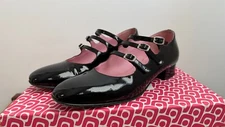 Carel Ariana Black patent leather Mary Janes ballet flats