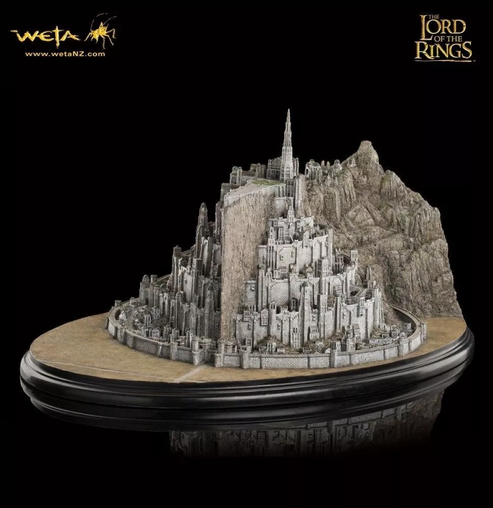 Escultura do Senhor dos Anéis, estátua criativa de cinzeiro Minas Tirith  para decoração de mesa