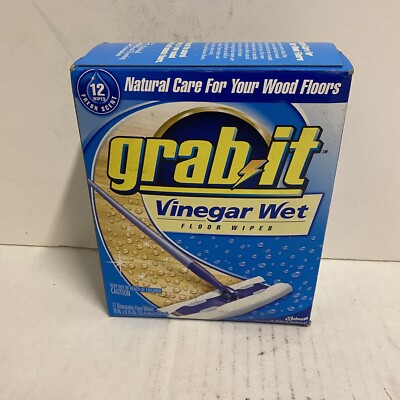 Pledge Grab It Vinegar Wet Floor Wipes Box of 12 Discontinued Natural Care Wood
