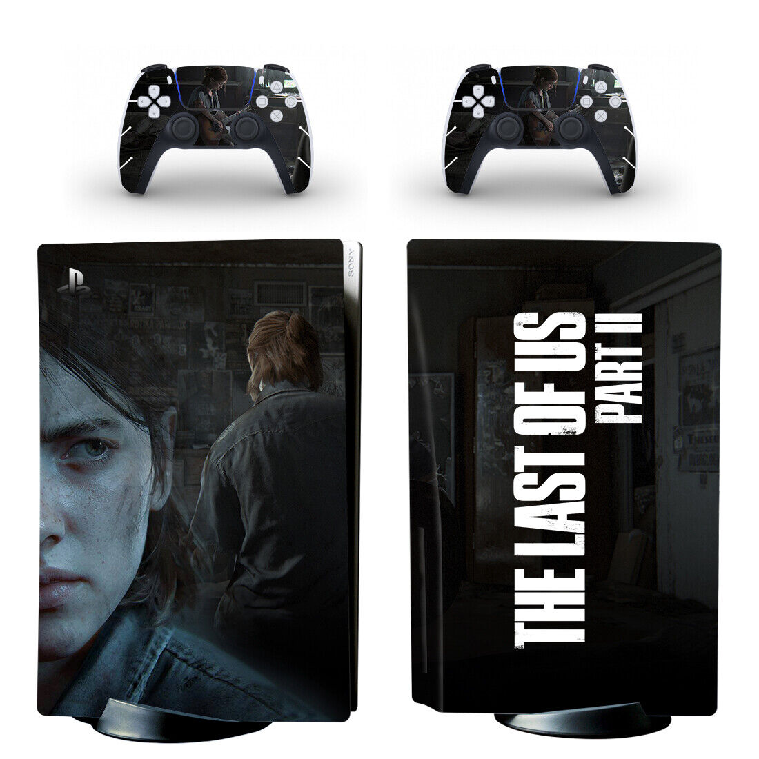 The Last Of US Part 2 PS5 Skin Sticker PlayStation 5 Console and Two  Controllers