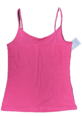 NEW PRIMARK LADIES STRETCH CAMI STRAPPY CAMISOLE VEST TOP -HOT PINK /SMALL