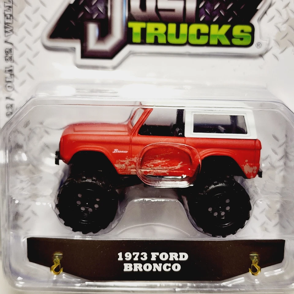 JADA Just Trucks 1973 Ford Bronco Muddy Primer Red White Roof #139 New 2019 Rare - Image 4 of 4