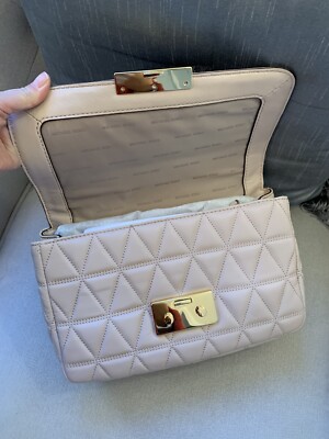 MICHAEL Kors Sloan Soft Pink Large Chain Shoulder Bag Leather