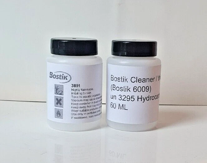 Bostik 3851 Latex Rubber Adhesive & Bostik No 4 Thinners 60ml each