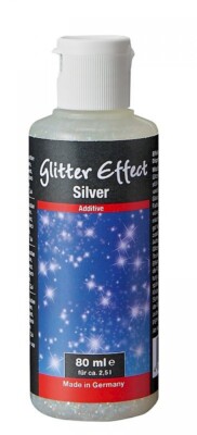 Glitter Effect Silber 80 ml Glitzer Zusatz Farbe Kreative Wandgestaltung