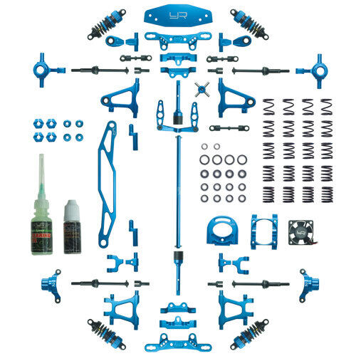 Yeah Racing Aluminium Conversion Kit For Tamiya TT02 CK-TT02BU - Picture 1 of 1