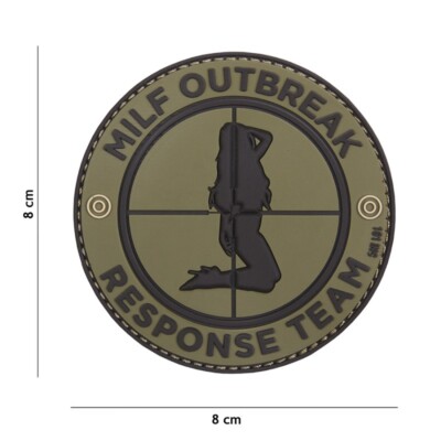 Patch Klettpatch Milf Outbreak.. Oliv Airsoft Softair Rubber Lustig Outdoor