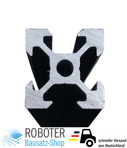 V-Slot Aluminiumprofil 2020 1 Meter schwarz Nut 6 3D-Drucker CNC Hobby - Bild 4 von 8