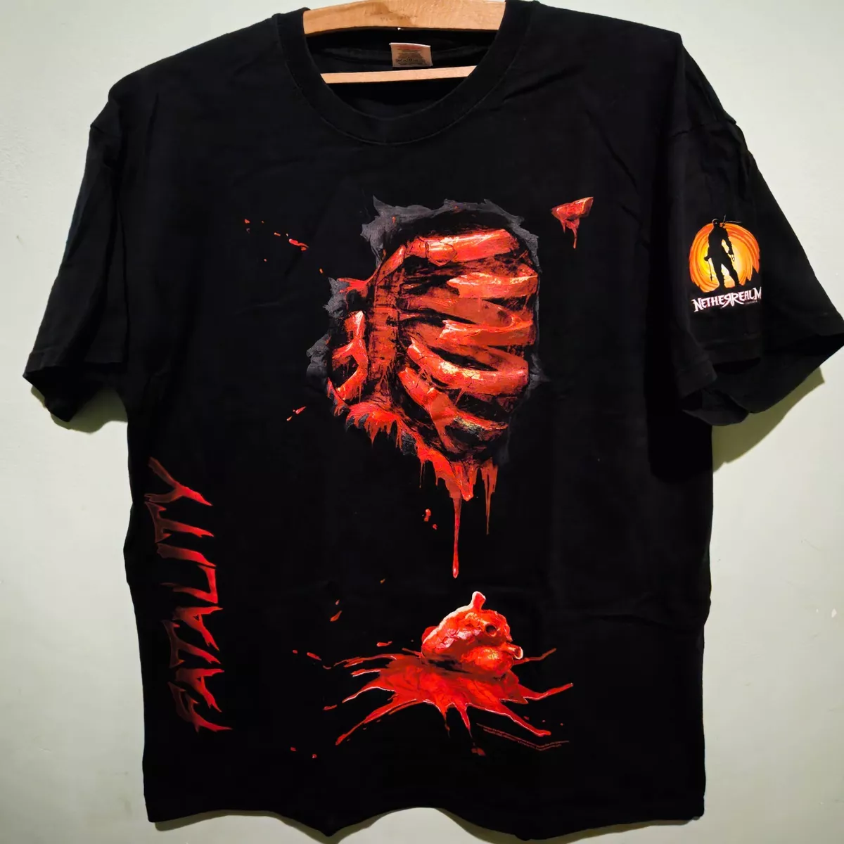 vintage Mortal Kombat 9 Fatality t-shirt XL MK1 arcade games play