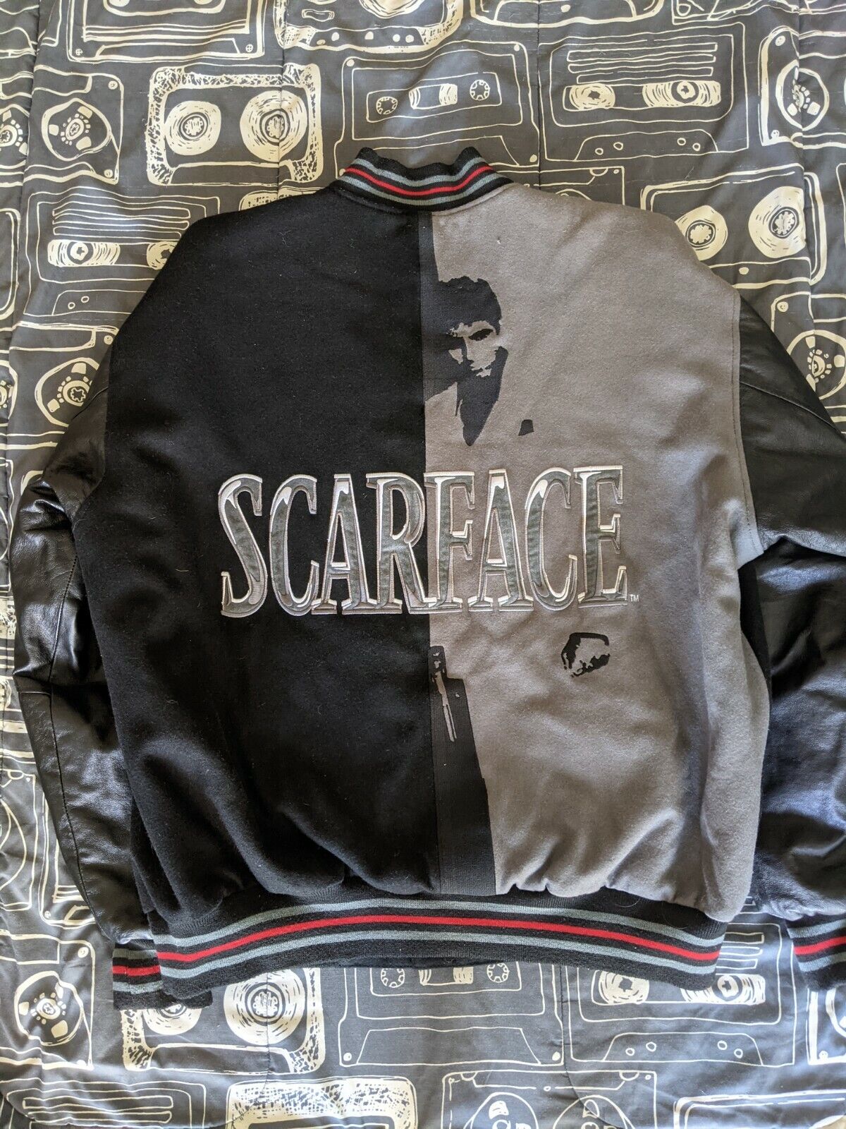 Vtg Scarface "JH Design Group" Reversible Polyester &