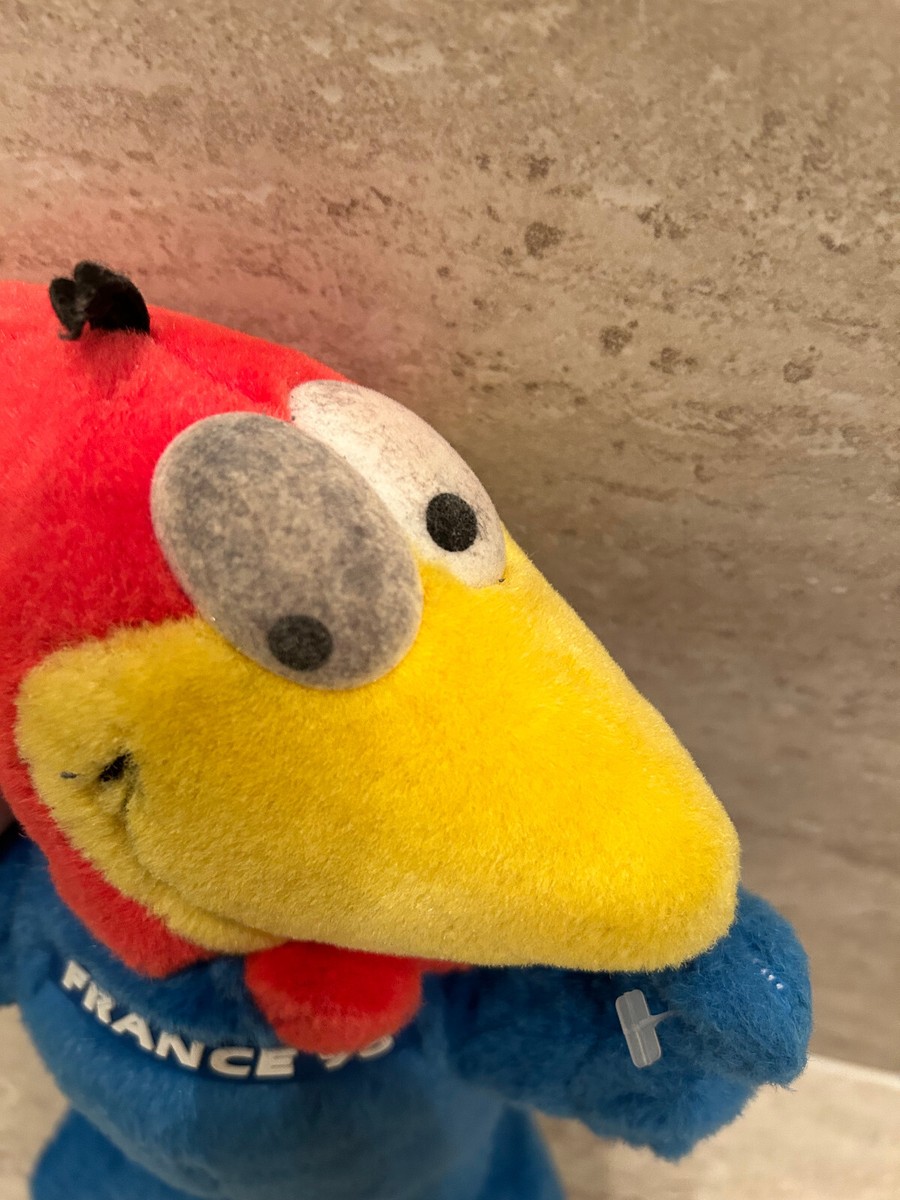 Official France 98 World Cup Mascot Plush - 26cm - Plush ex