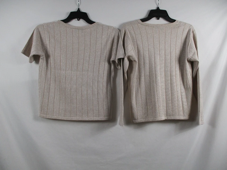 Conjunto Suéter Kim Rogers Mujer Mediano Pequeño Rosa Cárdigan Camisa Acrílico Foto 2 de 4