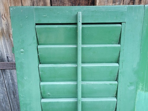 1 Paar Fensterladen - Holz - gebraucht - Höhe 147 cm - Breite 58,5 cm - Bild 15 von 17
