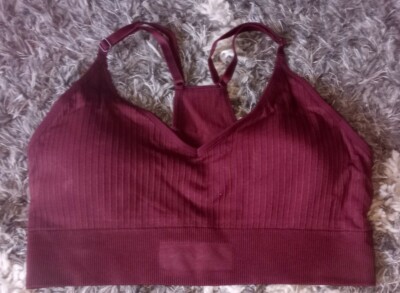 VS pink seamless lined racerback sport bra NEW size medium ruby