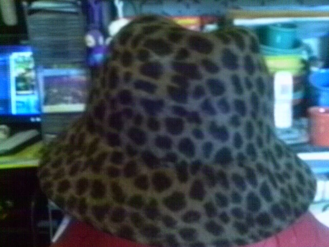 KOKIN WOOL FUR BROWN LEOPARD GORGEOUS BUCKET HAT BOHO CHIC   - Image 4 of 4