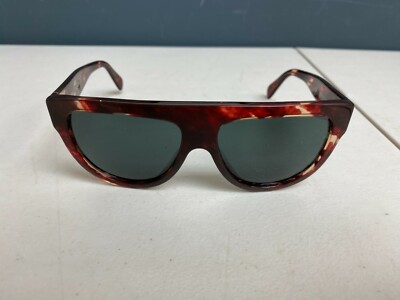 Authentic Celine CL40001I - 54N Sunglasses Red Striped w Grey 58-16 150