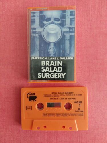K7 AUDIO EMERSON LAKE & PALMER " Brain salad surgery" 1974 Testée. Port gratuit - Afbeelding 1 van 2