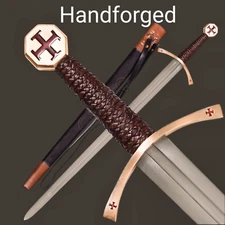 Crusader Sword of the Knights Templar Medieval Long Two Handed Sword W Scabbard