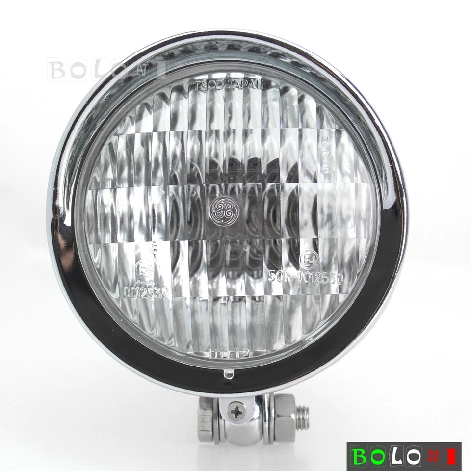 Faro Old School 4.5" 4-1/2" con bombilla halógena H4 lámpara para Harley Chopper Dyna Foto 3 de 4