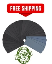 72pcs Sand Paper Sanding Sheets Assorted Auto Wet Dry Wood Car Metal 120-3000   