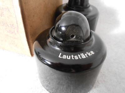 Bakelit DDR Lautstärkeregler Potentiometer RFT LR1,5 Schalter  Aufputz Steckdose