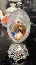Ardleigh Elliot Holy Family Crystal Egg Collection Blessed Nativity Bradford EUC