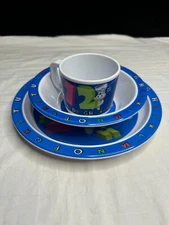 Pillsbury Doughboy 3 pc. Child's dish set plate bowl cup 2000  NEW- no tags