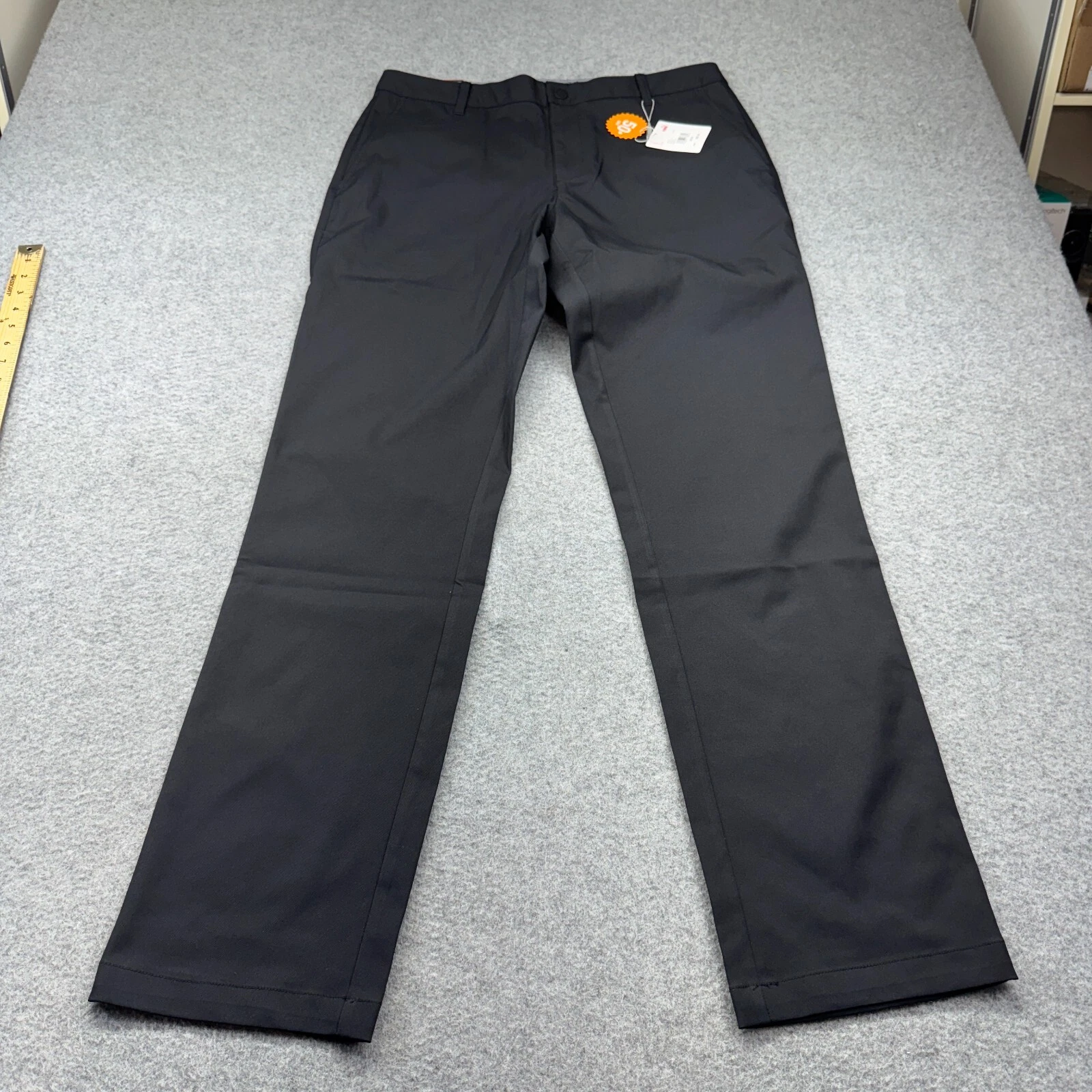 Pantaloni da golf PUMA uomo 32x32 neri performance fit elasticizzati gamba dritta nuovi con etichette