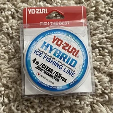 Yo-Zuri Hybrid Fluorocarbon Ice Fishing Line Clear 4lb 55yds