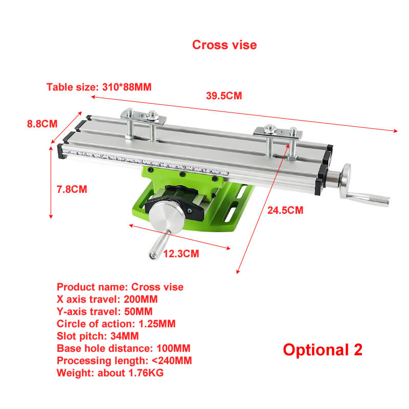 Electric Bench Drill Vise Fixture Drilling Machine Variable Speed Drilling Chu