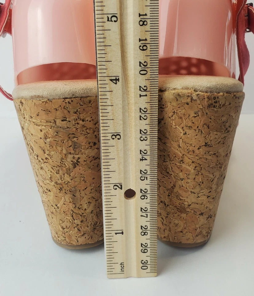 Sandalias SUGAR Jollie Coral Espuma con Memoria Crochet Cuña Corcho Talla 8.5 Nuevas sin Caja Foto 3 de 4