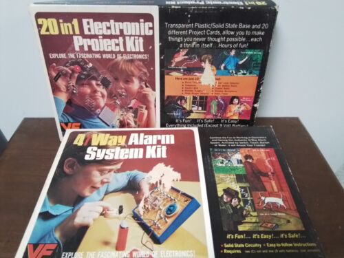 2 Vintage -VF 20-in-1 Electronic Project Kit and 4/Way Alarm System Kit - Rare!! - Picture 1 of 3