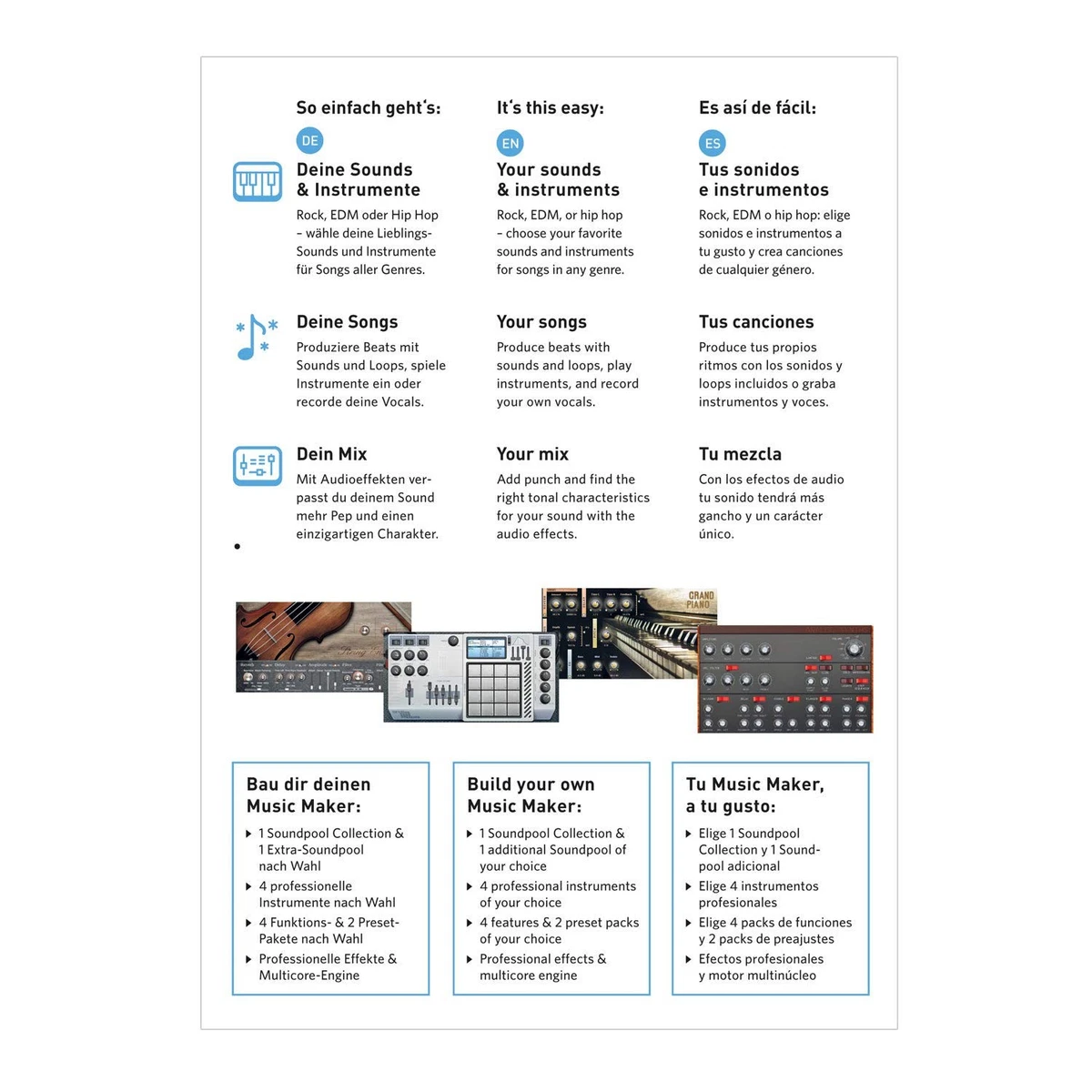 MAGIX Music Maker 2019 Plus Edition Produce grabar y mezclar música PC estándar