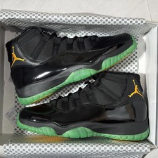  Men Jordan 11 Black Green Yellow Men's -CT8012-037 Size US 7-12