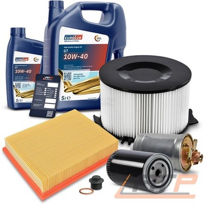 INSPEKTIONSPAKET FILTERSATZ SET B+6L EUROLUB 10W-40 FÜR VW TRANSPORTER T4