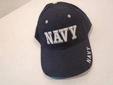 U.S. Navy Hat Hook +Loop Blue Baseball Cap Mitchell Proffitt Pride Patriotic New