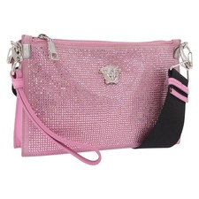 Borsa a tracolla VERSACE in pelle rosa argento originale BA13994A