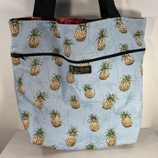 Island Aloha Wear Reversible Hawaiian Tote / Shoulder Bag Made in Hawaii USA EUC