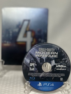 PS4 Call of Duty Modern Warfare Steelbook Case + Disc Tested Clean